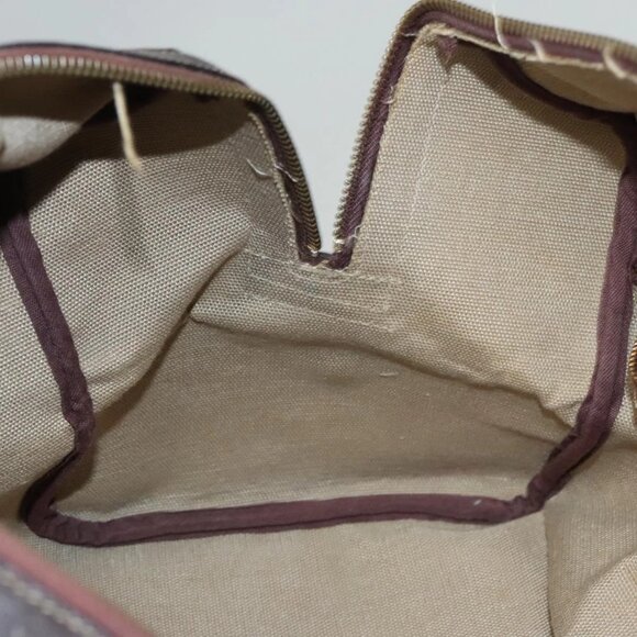 CELINE C Sulky Boston Bag Canvas Brown Gold Auth ep8383 - Picture 11 of 16